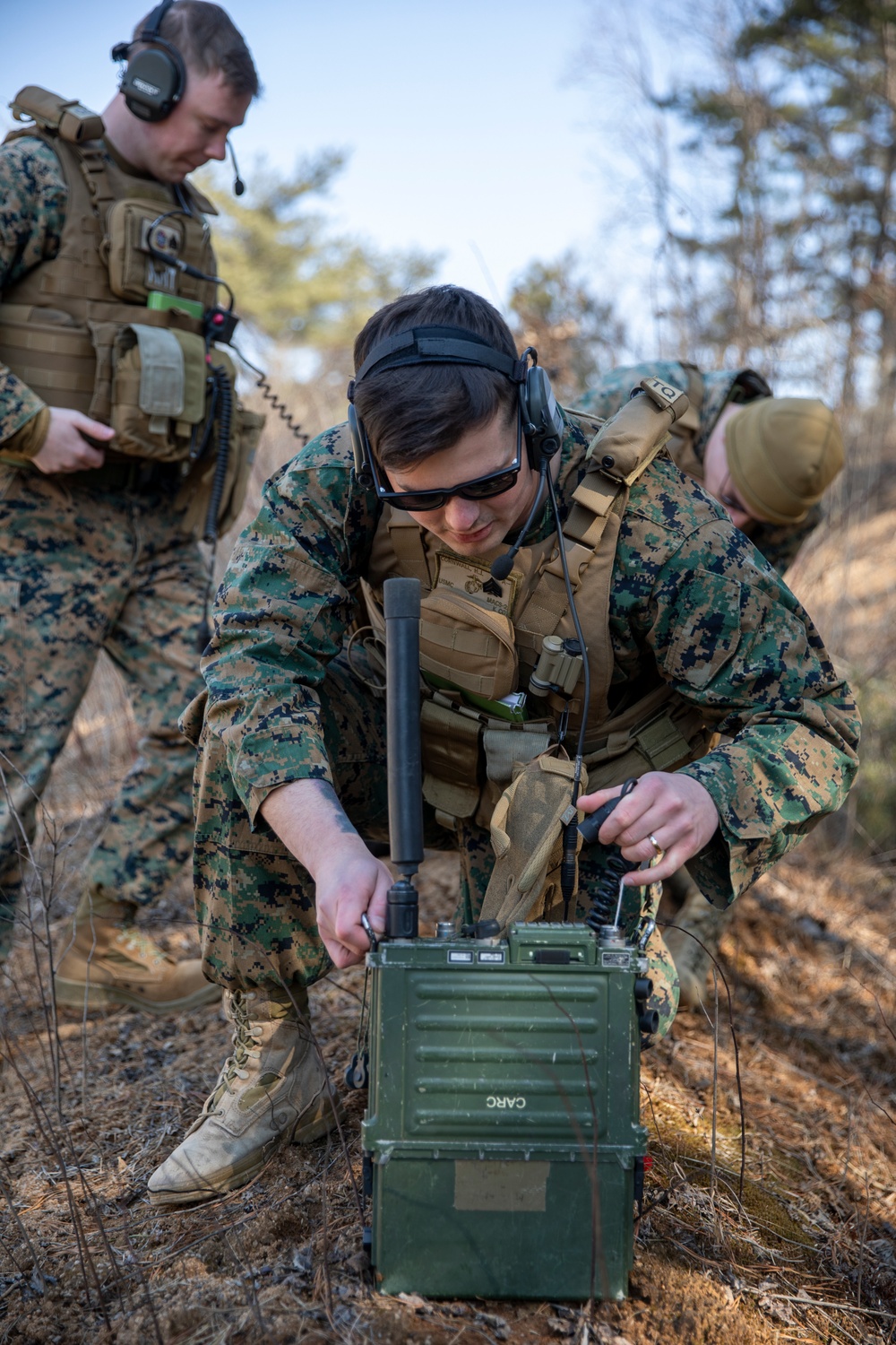 MACS-4 Marines control at Rodriguez Range