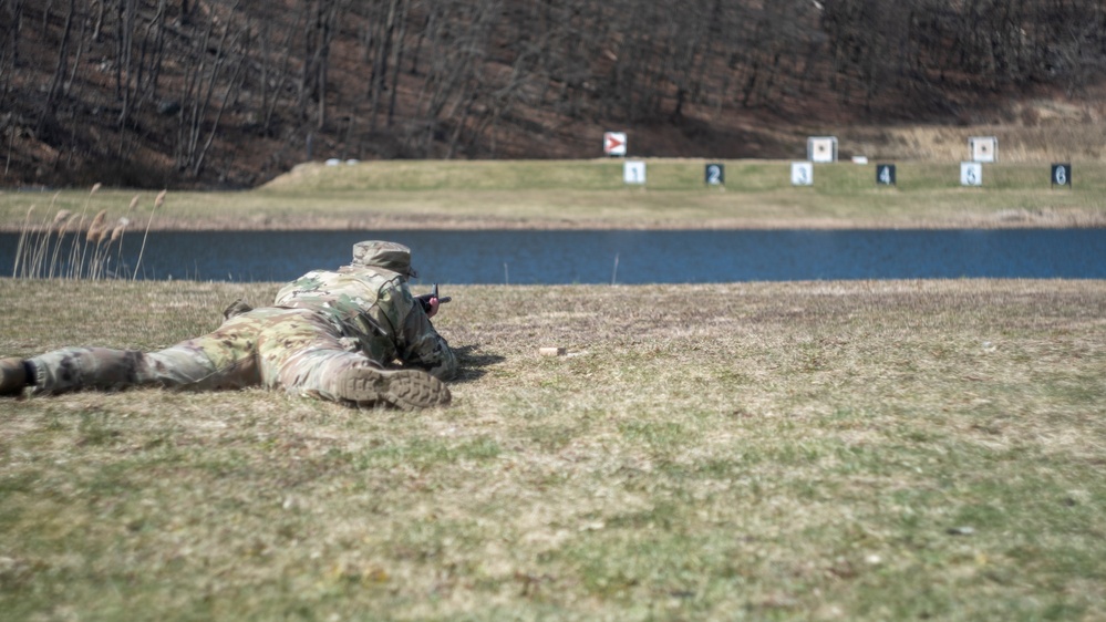 1st Battalion, 69th Infantry Regiment, and 1st Battalion, 182nd Infantry Regiment, hold annual Logan-Duffy Marksmanship Competition at Camp Smith Training Site, Mar. 13.