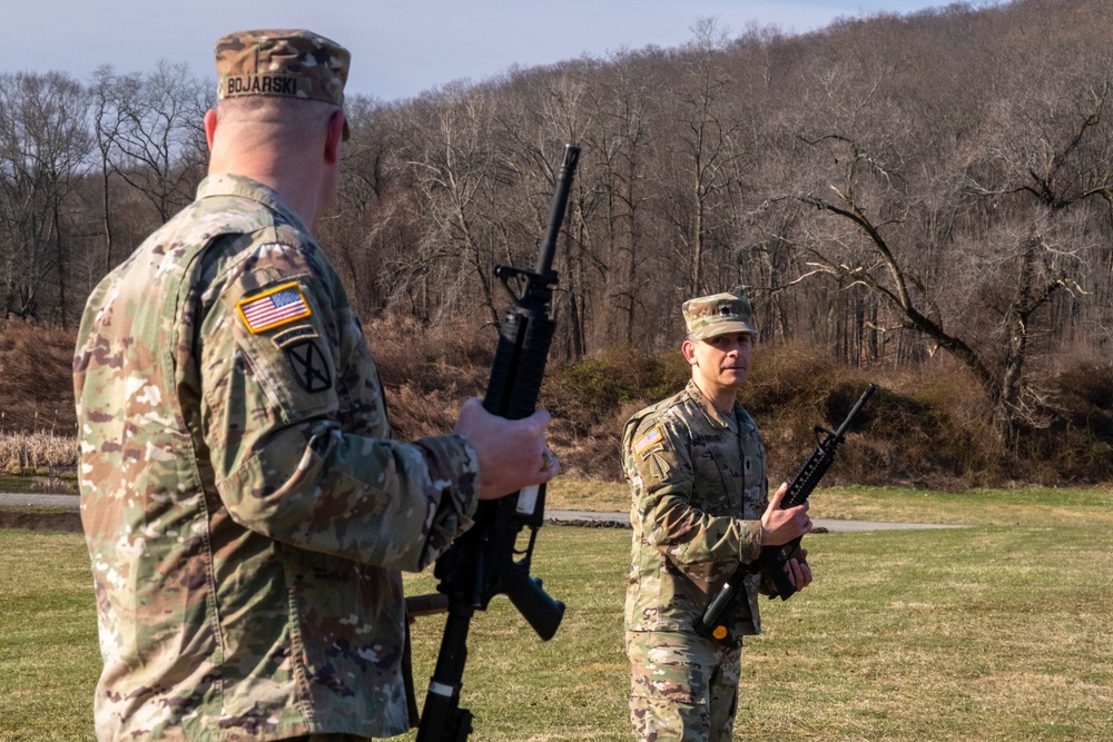 1st Battalion, 69th Infantry Regiment, and 1st Battalion, 182nd Infantry Regiment, hold annual Logan-Duffy Marksmanship Competition at Camp Smith Training Site, Mar. 13.