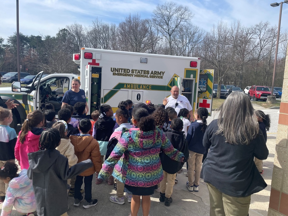 EMS crew share profession at elementary school career day