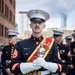 Quantico Marine Corps Band performs at the South Boston St. Patrick's Day Parade 2024