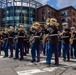 Quantico Marine Corps Band performs at the South Boston St. Patrick's Day Parade 2024