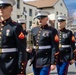 Quantico Marine Corps Band performs at the South Boston St. Patrick's Day Parade 2024