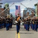 Quantico Marine Corps Band performs at the South Boston St. Patrick's Day Parade 2024