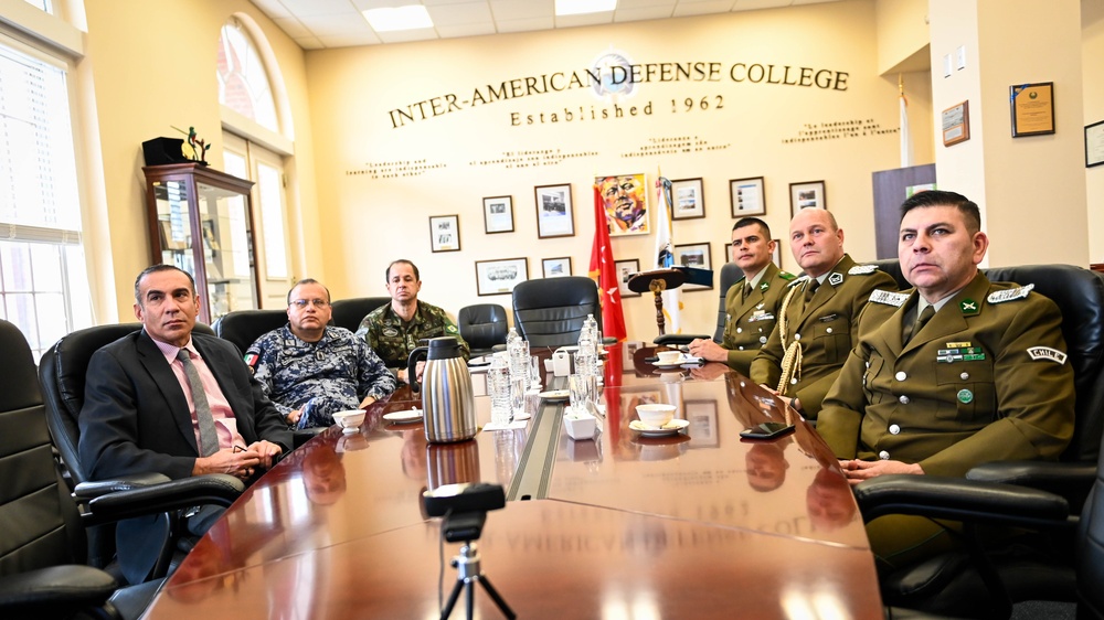 nter-American Defense College Hosts Chilean Carabineros Attaché and Dignitaries for Institutional Briefing and Campus Tour