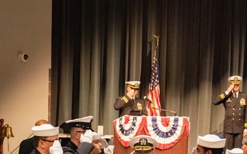 USS San Juan Welcomes New Commanding Officer
