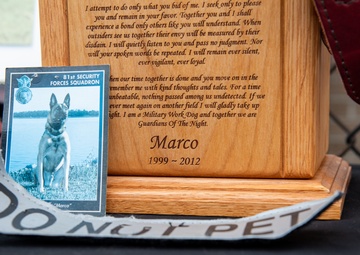 81st FSS and NCBC host demonstration for National K-9 Veterans Day.