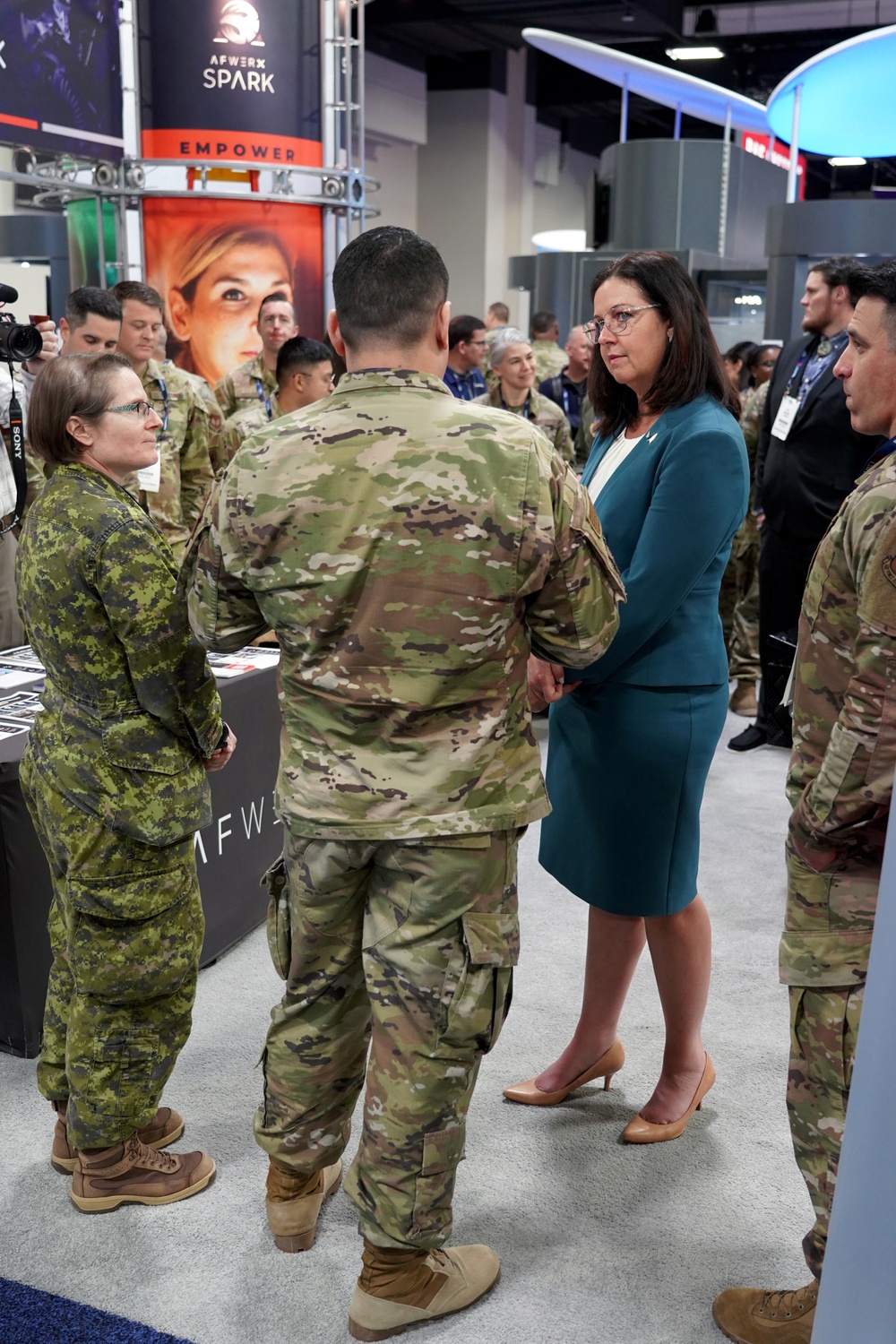 Kristyn E. Jones, acting Undersecretary of the Air Force, AFWERX's booth at the AFA Warfare Symposium