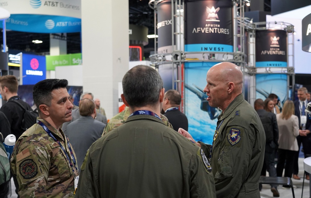 U.S. Air Force  Maj Gen. Evan C. Dertien, Col Martin Salinas at AFA Warfare Symposium