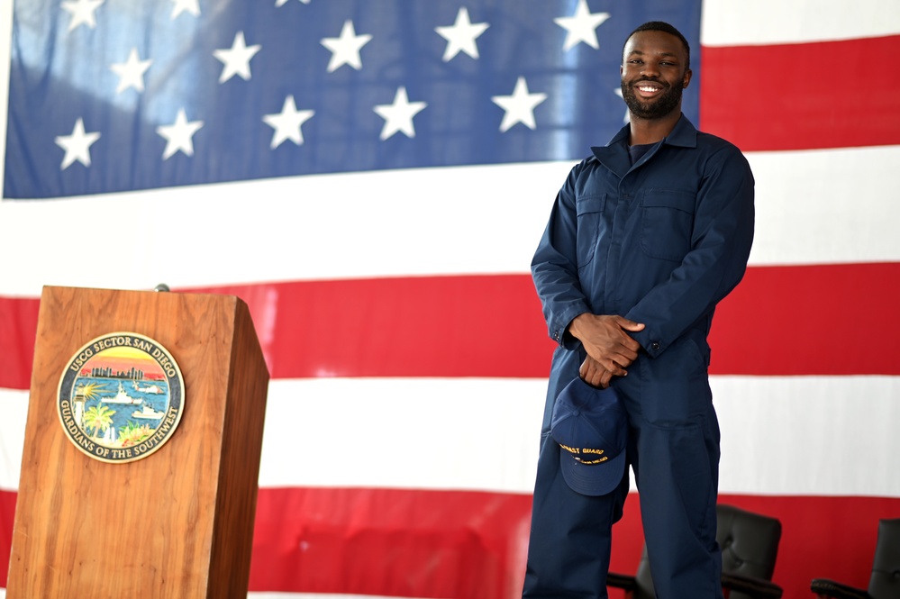 U.S. Coast Guard Sector San Diego welcomes recruit from Rwanda