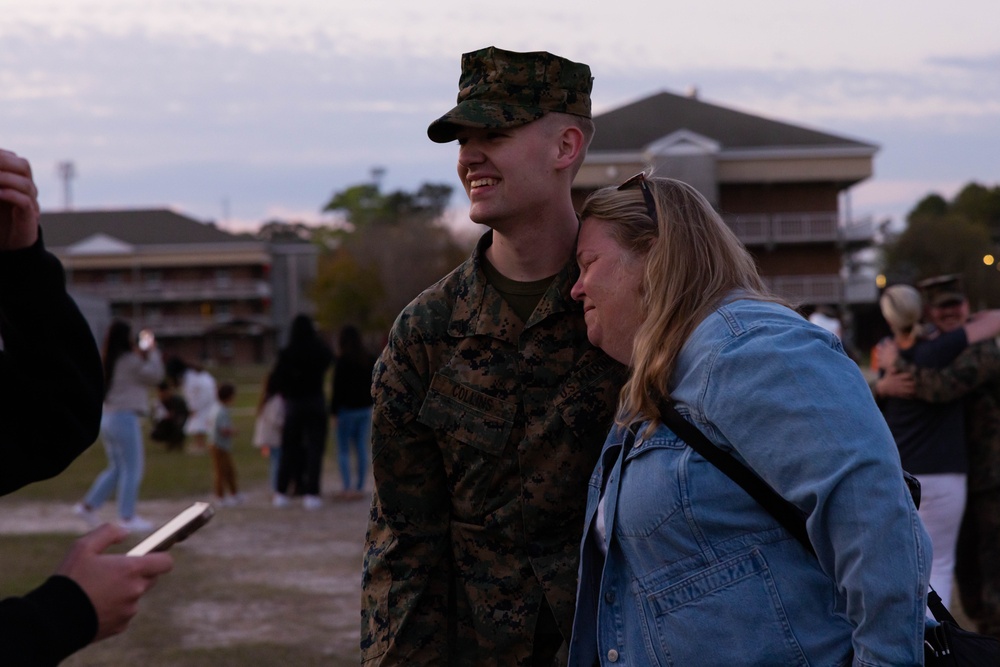 U.S. Marines from 1st Battalion, 6th Marines, 26th Marine Expeditionary Unit (Special Operations Capable) 26th Marine Expeditionary are Welcomed Home