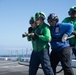 USS San Diego (LPD 22) conducts firefighting drills