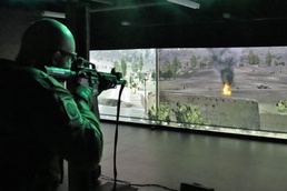 Fort McCoy Garrison Soldiers hold simulations training effort at Engagement Skills Trainer