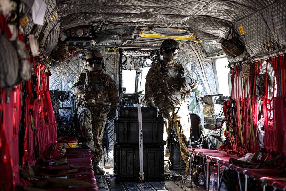 Flight on an 82nd CAB CH-47