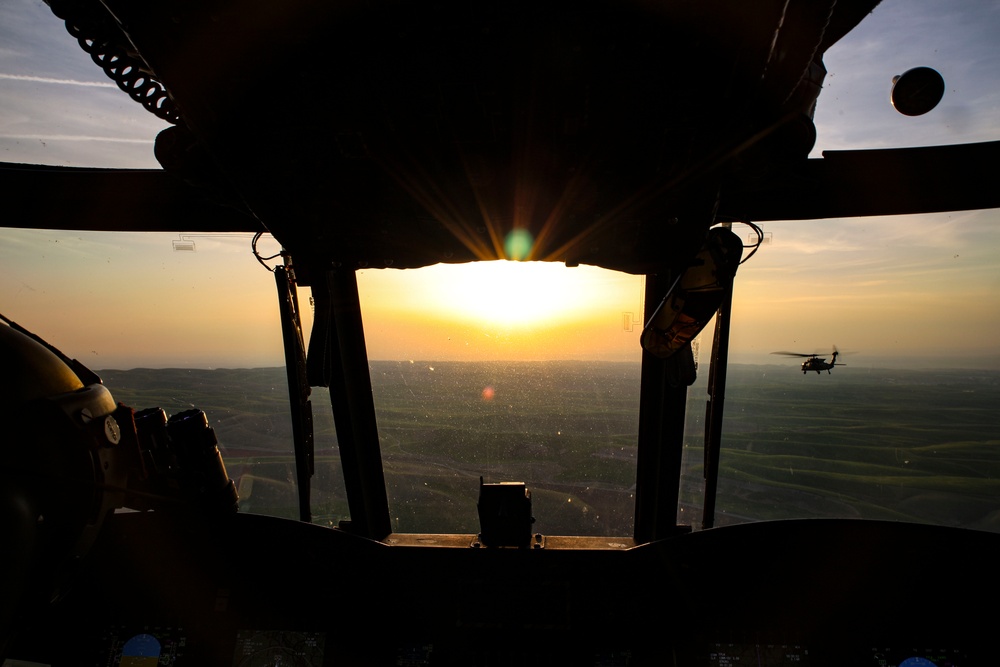 Night Flight Over the Middle East