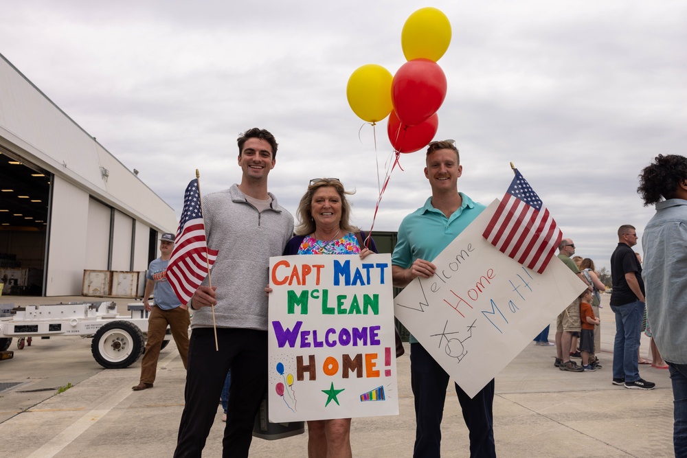 26th MEU(SOC) Marines and Sailors embarked on the USS Bataan (LHD 5) arrive on Camp Lejeune after eight-month Deployment as the Tri-GCC Immediate Crisis Response Force