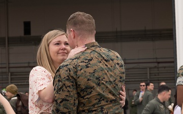 26th MEU(SOC) Marines and Sailors embarked on the USS Bataan (LHD 5) arrive on Camp Lejeune after eight-month Deployment as the Tri-GCC Immediate Crisis Response Force
