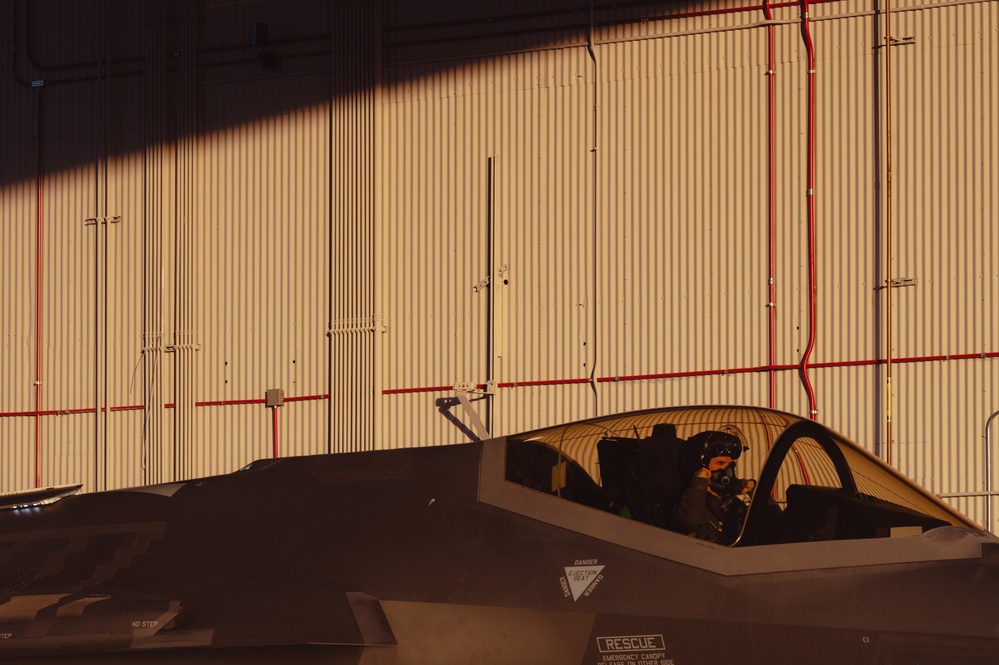 F-35s Take to the Skies for Night Flight