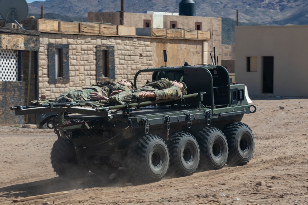 Soldiers Conduct Urban Assault with Human Machine Integration at Project Convergence Capstone 4