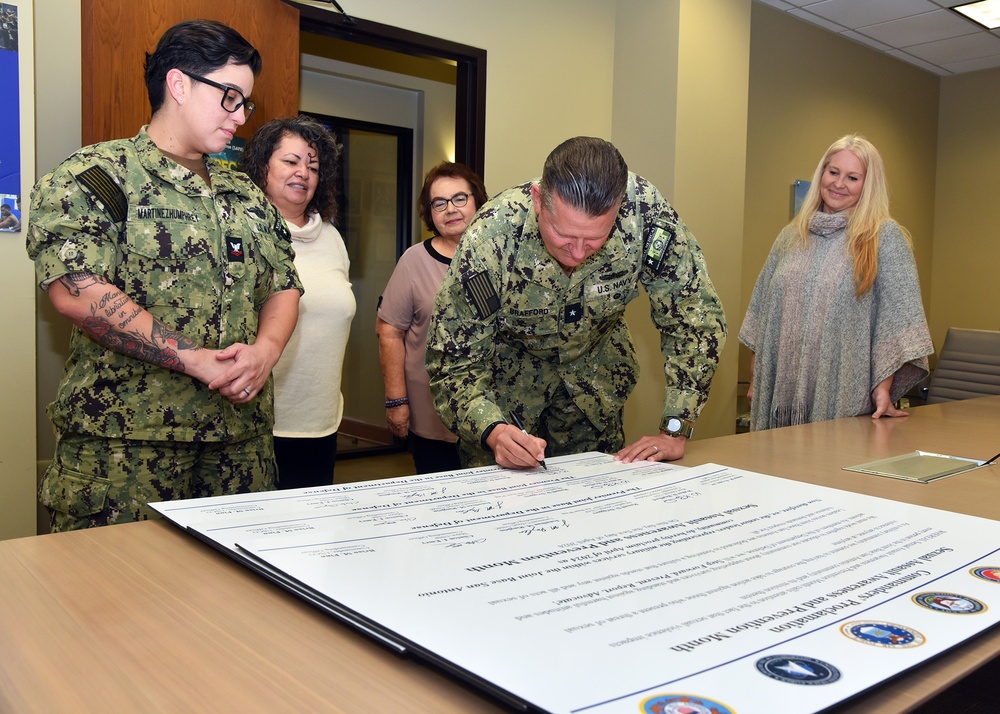 NMFSC Commander signs Commander’s Proclamation for Sexual Assault Awareness and Prevention Month