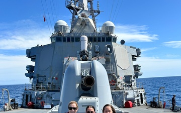 Olympic Gold Medalists and Educators Visit USS Curtis Wilbur (DDG 54)
