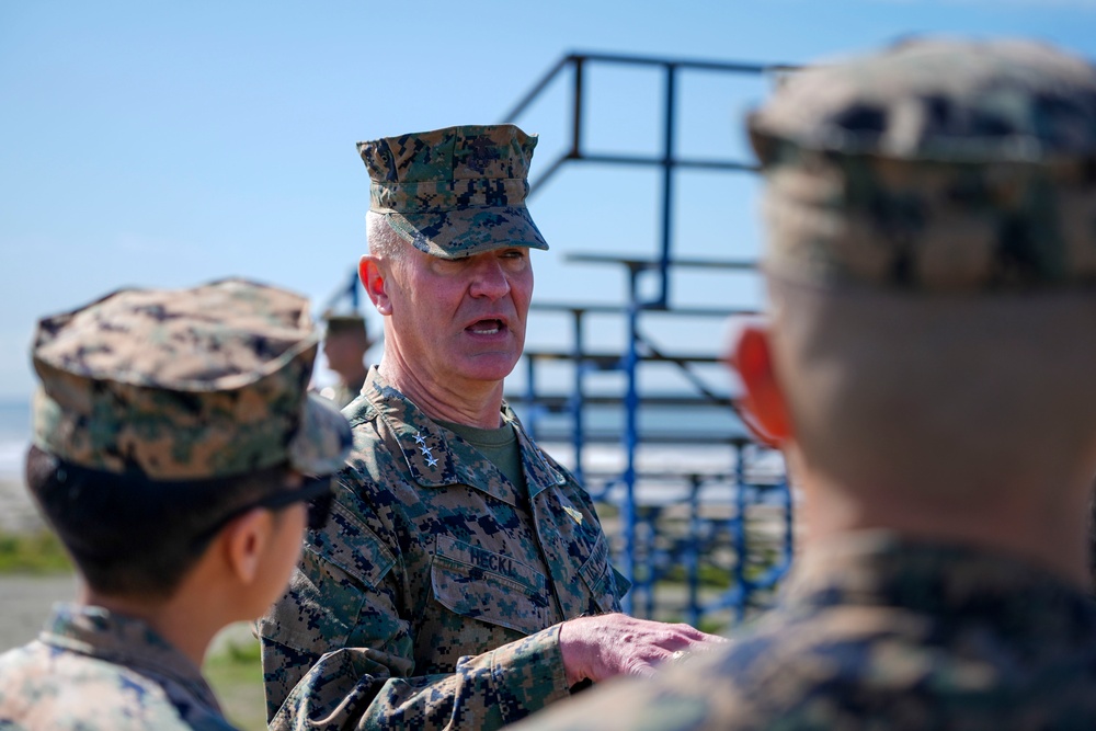 Lt. Gen. Karsten S. Heckl Awards Navy and Marine Corps Achievement Medal at Project Convergence Capstone 4