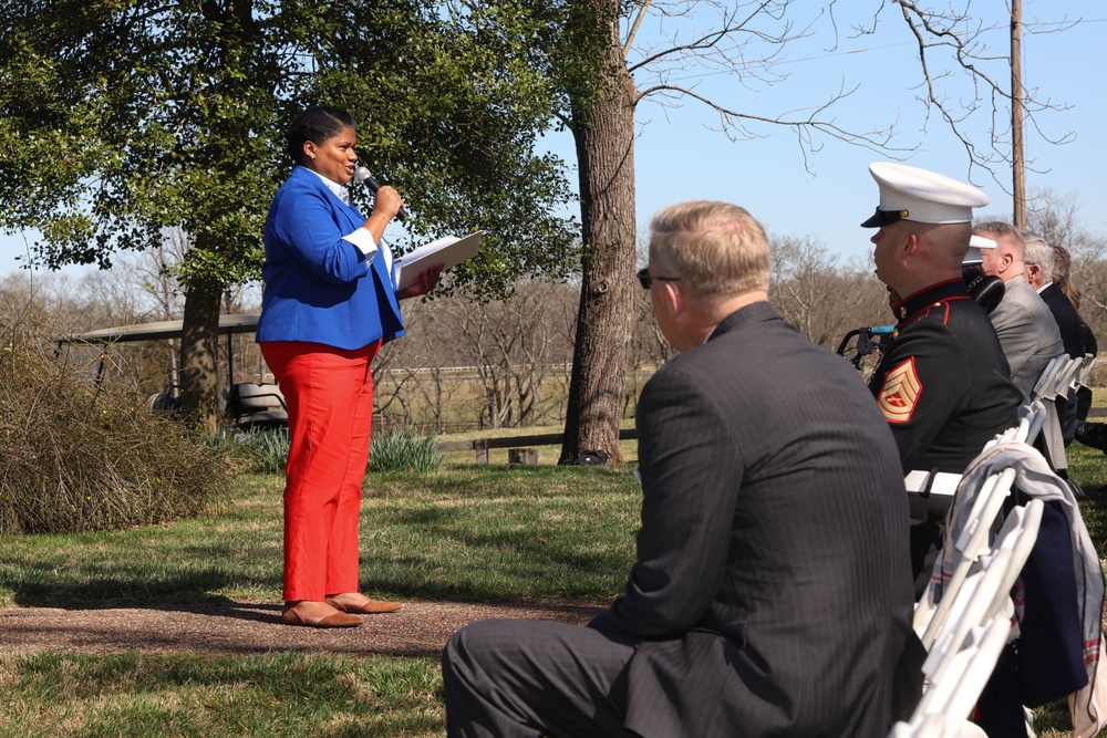 U.S. Marines lay Presidential Wreath for James Madison at Montpeleir