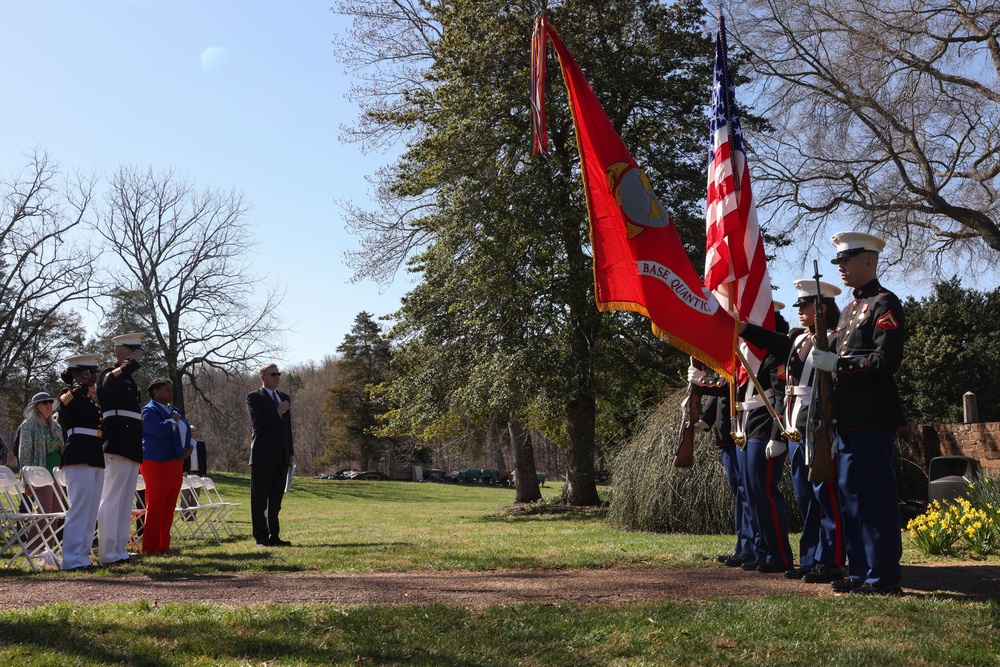 U.S. Marines lay Presidential Wreath for James Madison at Montpeleir