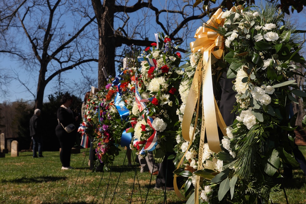 U.S. Marines lay Presidential Wreath for James Madison at Montpeleir