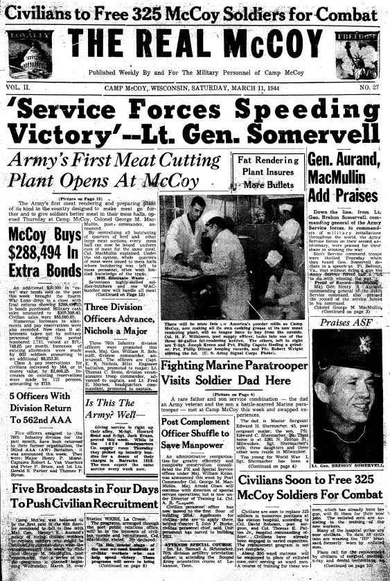 This Month in Fort McCoy History — March