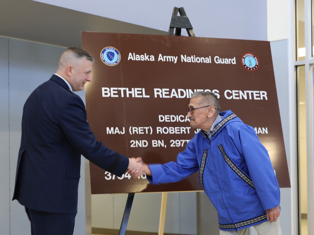 Unveiling the Sign: Bethel Readiness Center dedicated to Robert Hoffman