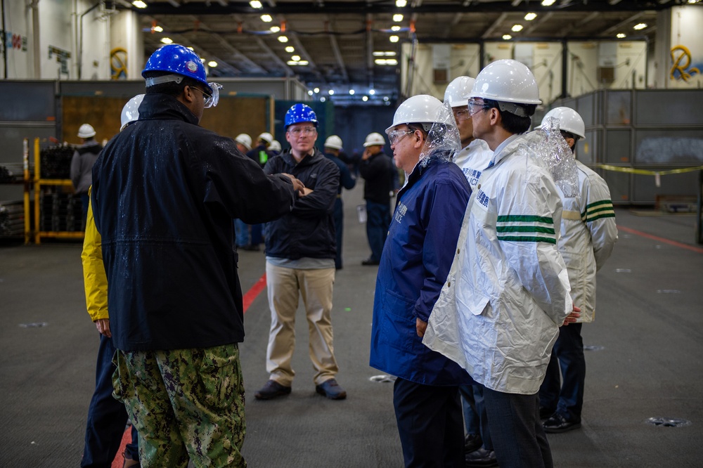 USS Ronald Reagan (CVN 76) hosts Japan Harbor Police and Naval Criminal Investigation Service (NCIS)