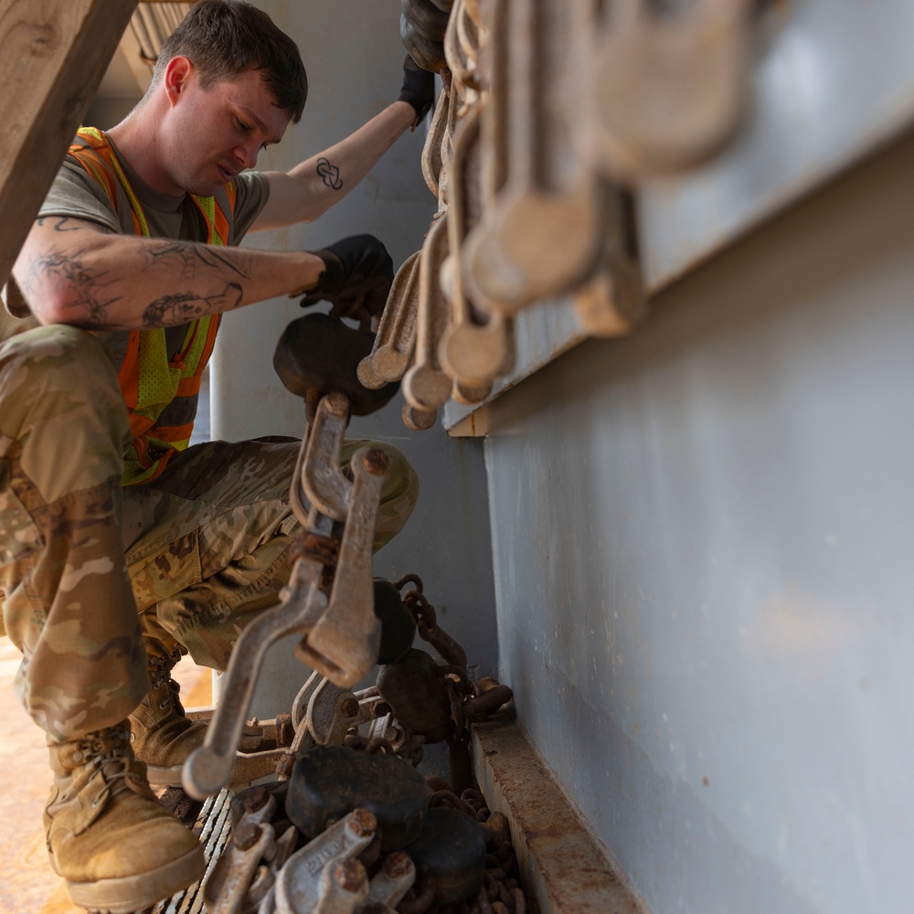 Soldiers load up LSV3 in preparation for Operation Pathways