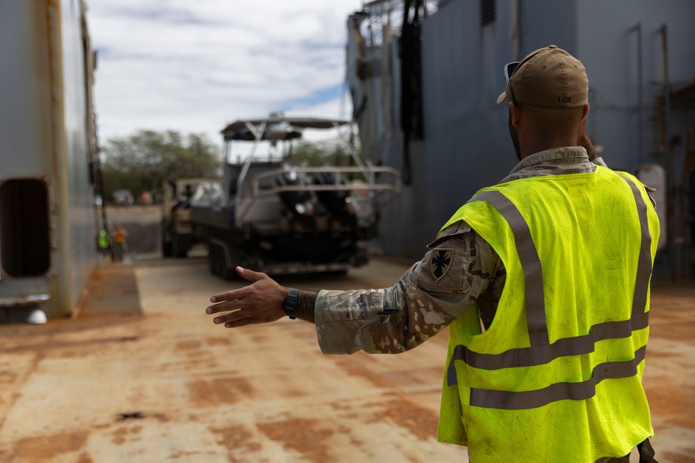 Soldiers load up LSV3 in preparation for Operation Pathways