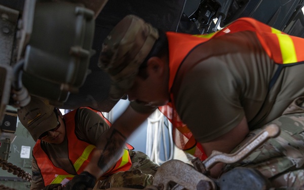 Soldiers load up LSV3 in preparation for Operation Pathways