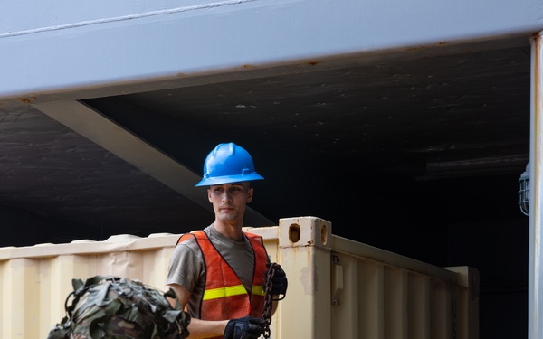 Soldiers load up LSV3 in preparation for Operation Pathways