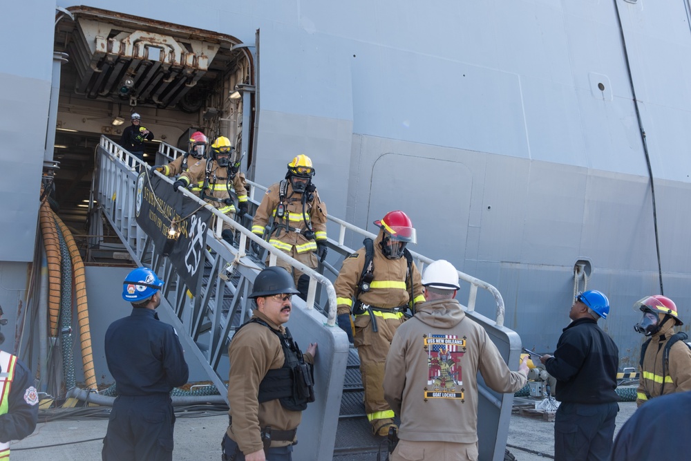 USS New Orleans (LPD 18) Conducts 8010 VE Drill on March 11, 2024