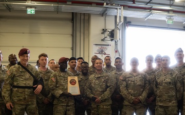 Maj. Gen. Todd Wasmund Recognizes Paratroopers During 173rd Brigade Support Battalion Maintenance Terrain Walk