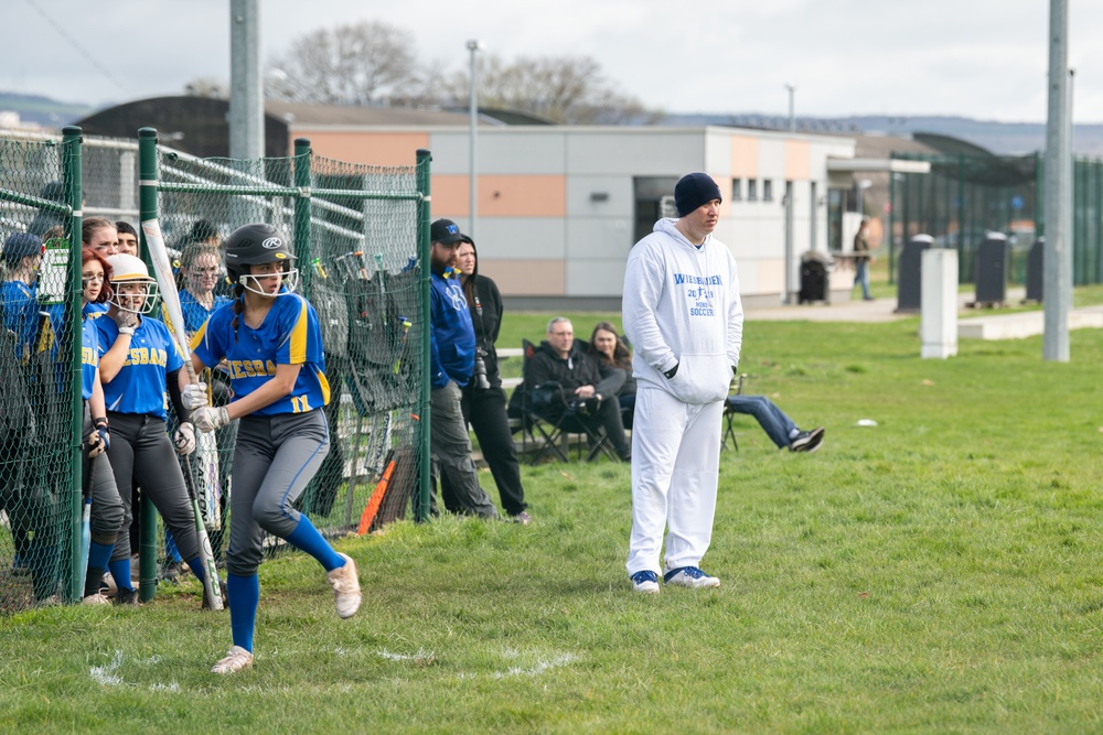 Wiesbaden High School hosts inaugural softball and baseball games