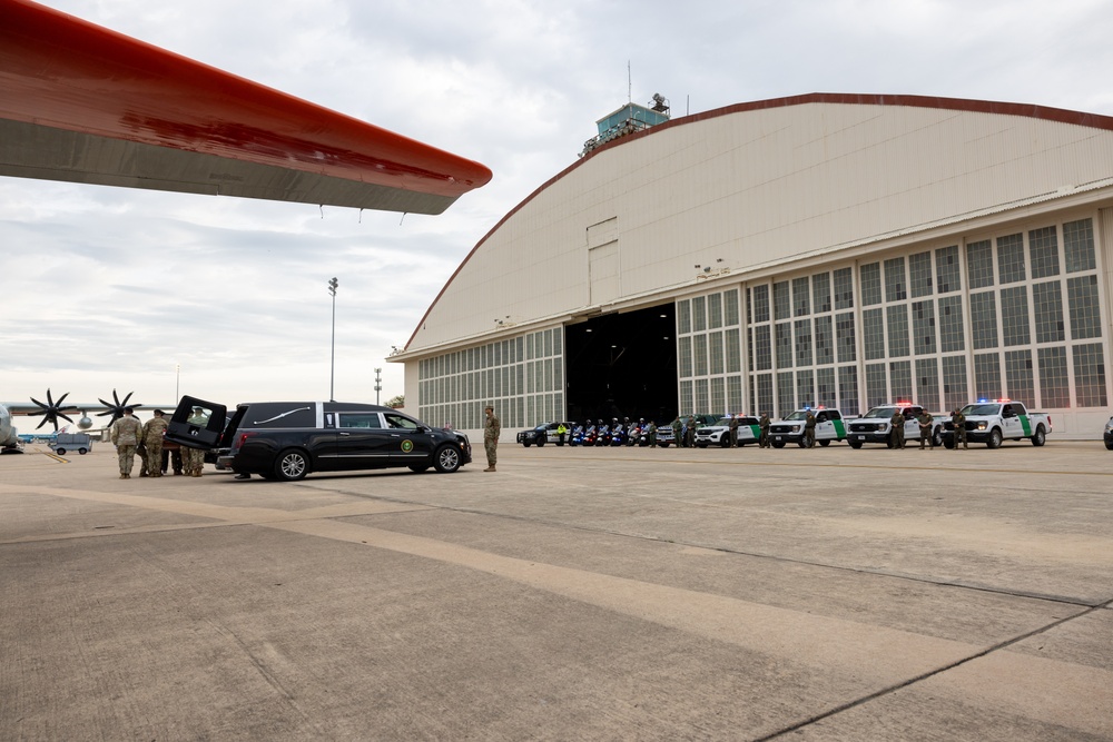 Plane-side honors for NY Army Guard pilots