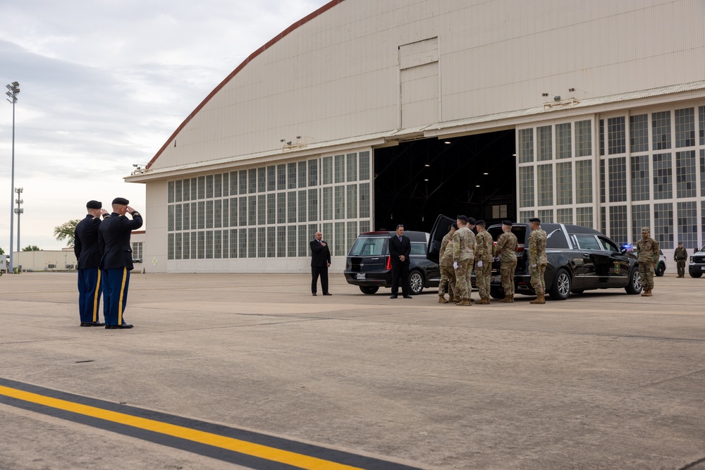 Plane-side honors for NY Army Guard pilots