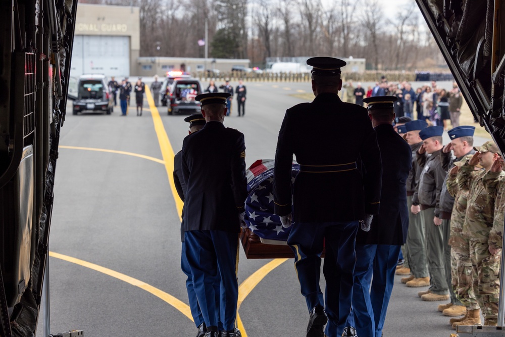 Plane-side honors for NY Army Guard pilots