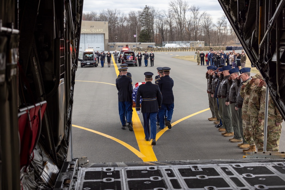 Plane-side honors for NY Army Guard pilots