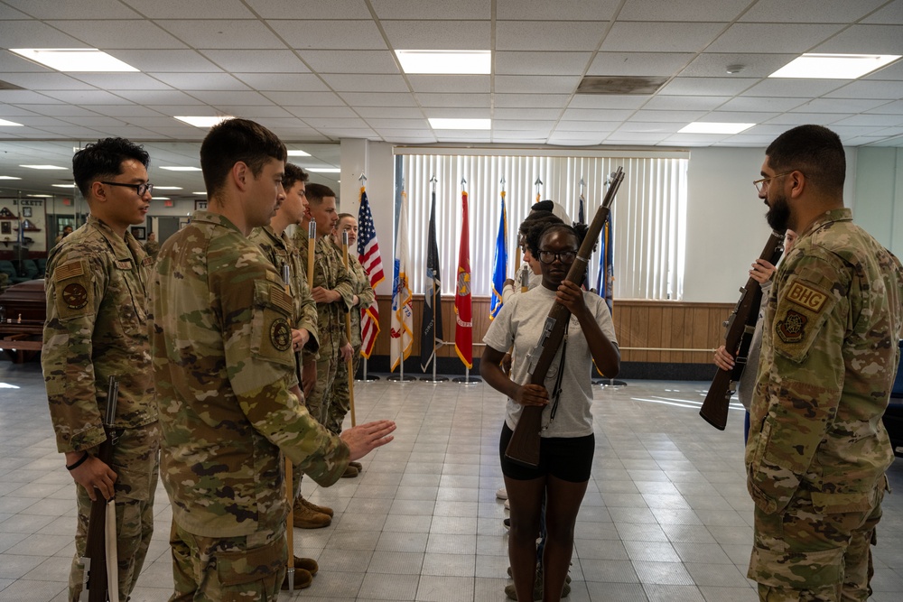 St Pete HS JROTC visits MacDill Honor Guard