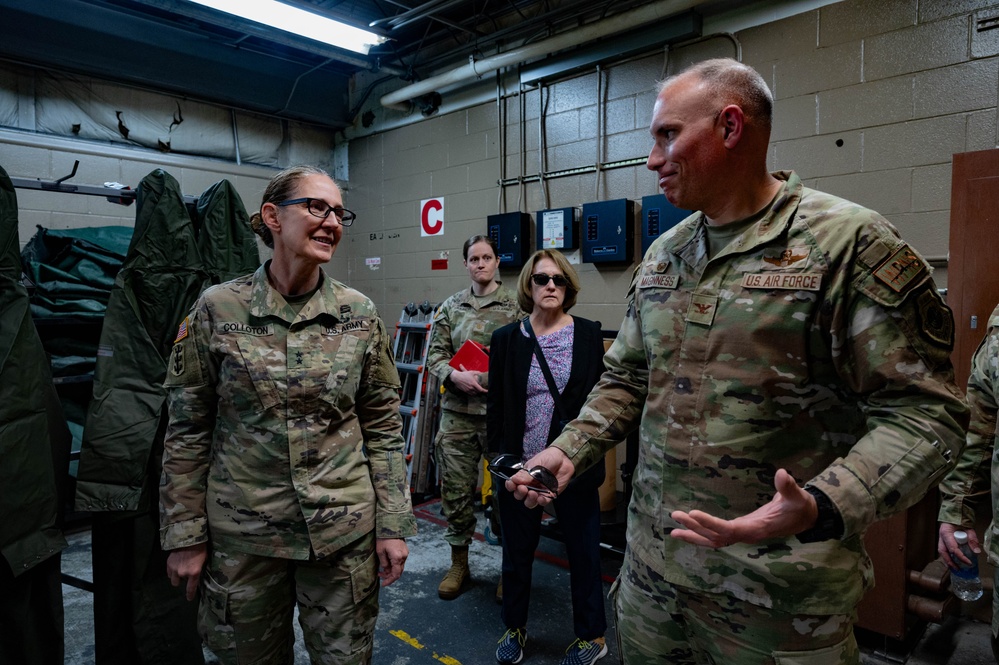 Maj. Gen. Kimberly M. Colloton visits Barksdale Air Force Base