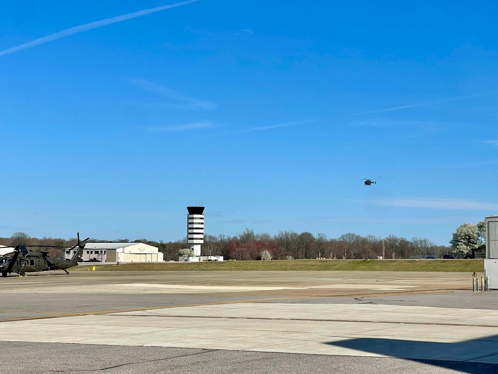 D.C. National Guard Logistics Management Officer (LMO) receives final flight