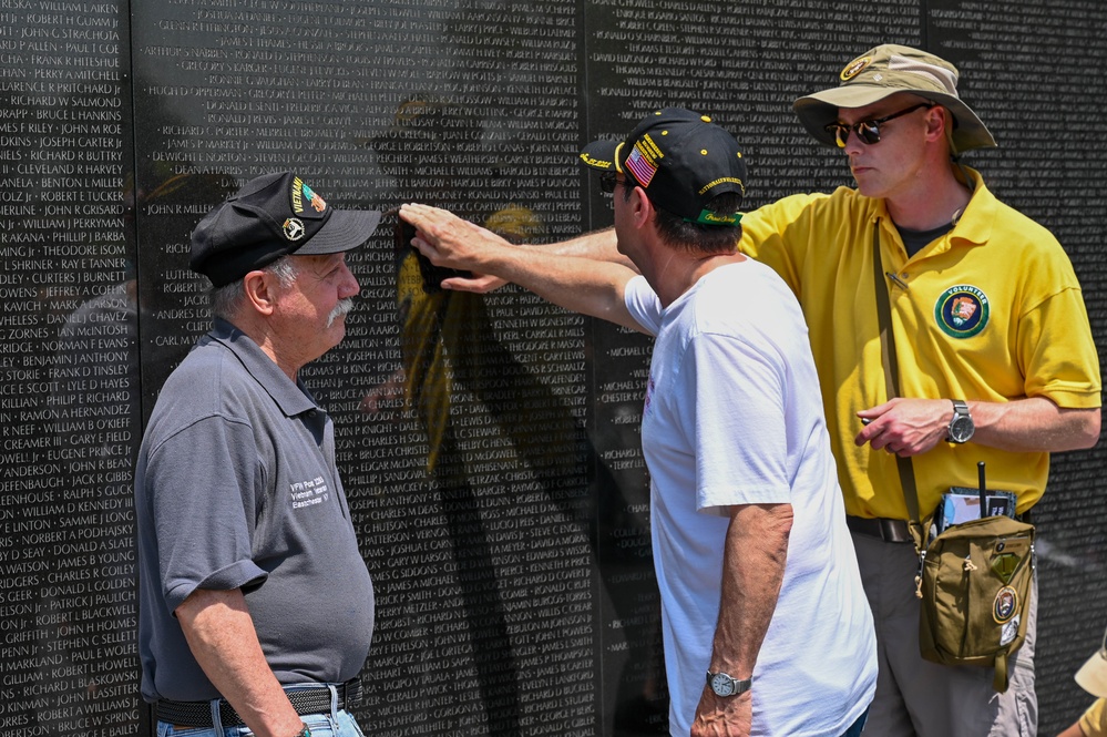 Visitors of the Vietnam Veterans Memorial