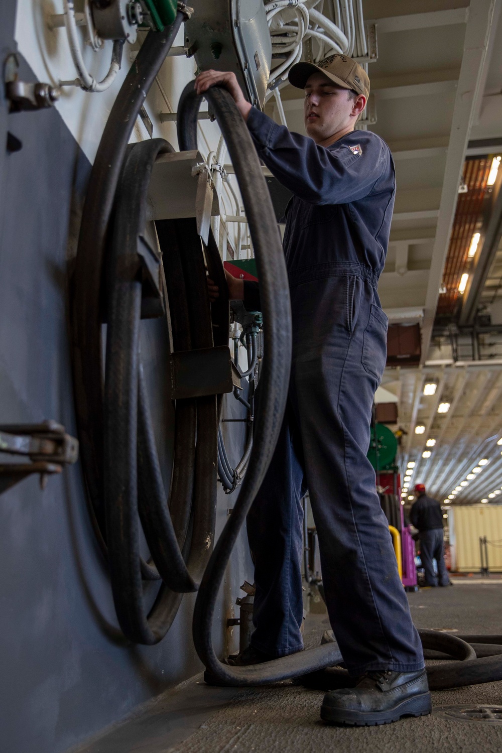 Hangarbay Cleanup on USS Tripoli