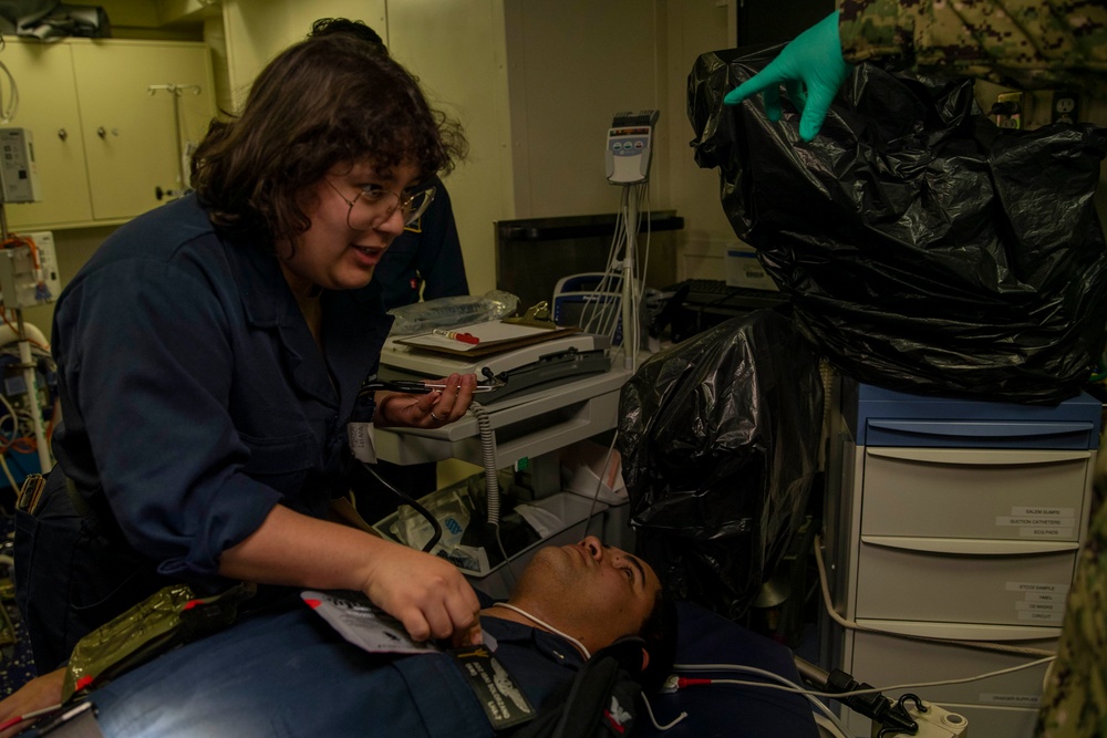 Medical Emergency Drill Aboard USS Tripoli