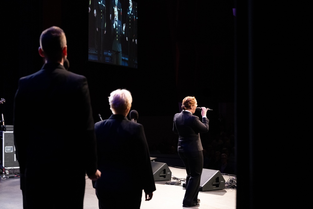 Navy Band Sea Chanters performs in Richardson Texas